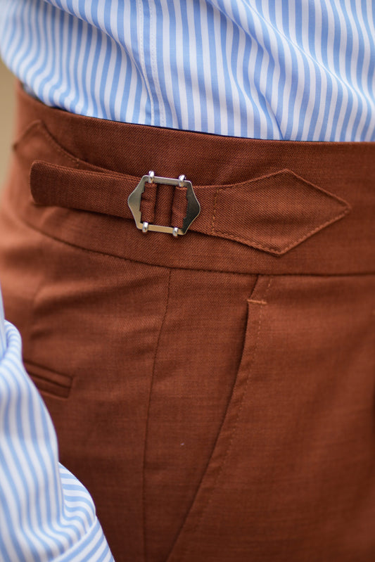 Italian Style Brick Brown Gurkha Pants CFGK008