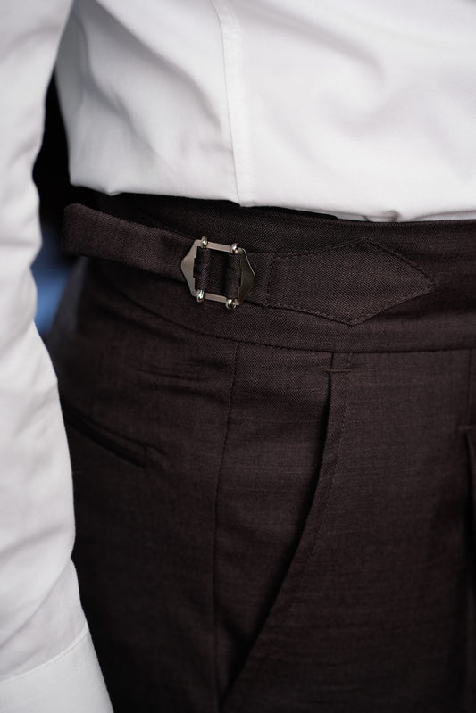 Chocolate Brown Gurkha Italian Style Pants CFGK009