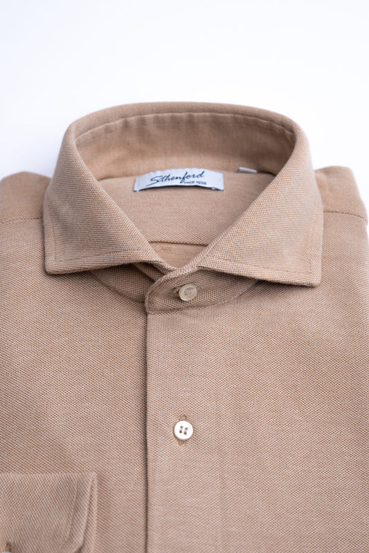 Men's beige shirt Sthenford Cms02bjs