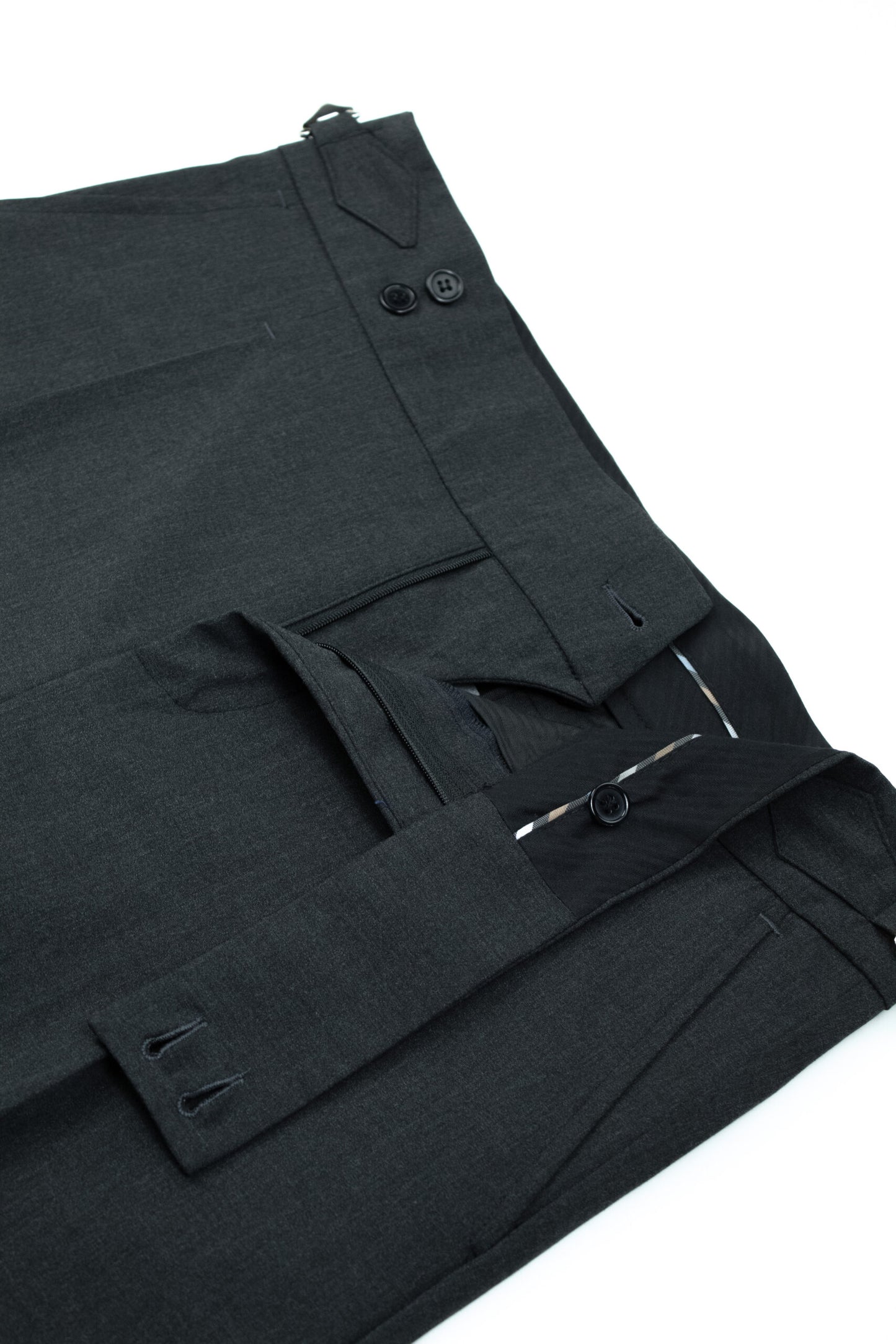 Anthracite Gray Gurkha Italian Style Pants CFGK012