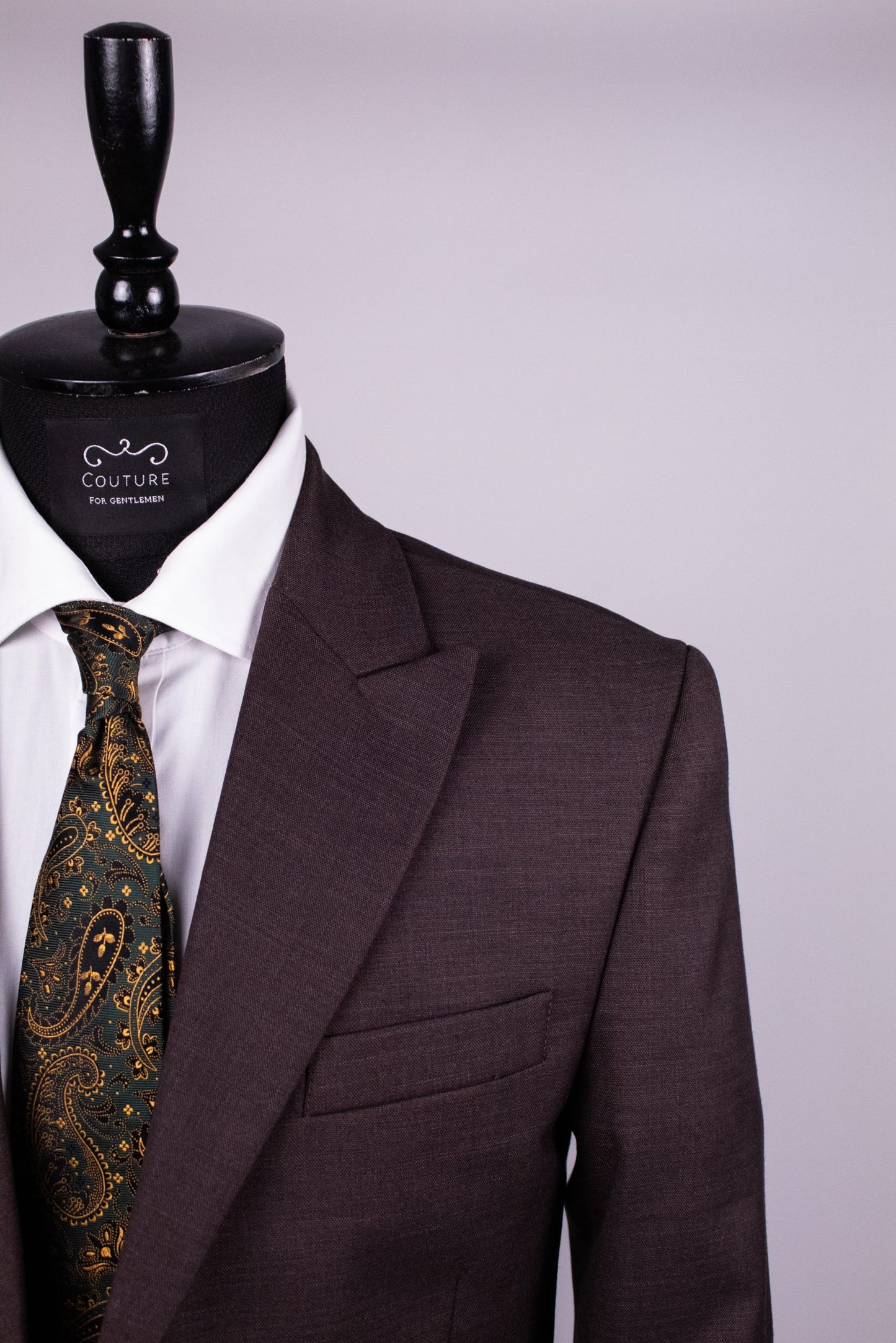Chocolate brown Neapolitan suit for men CFG17
