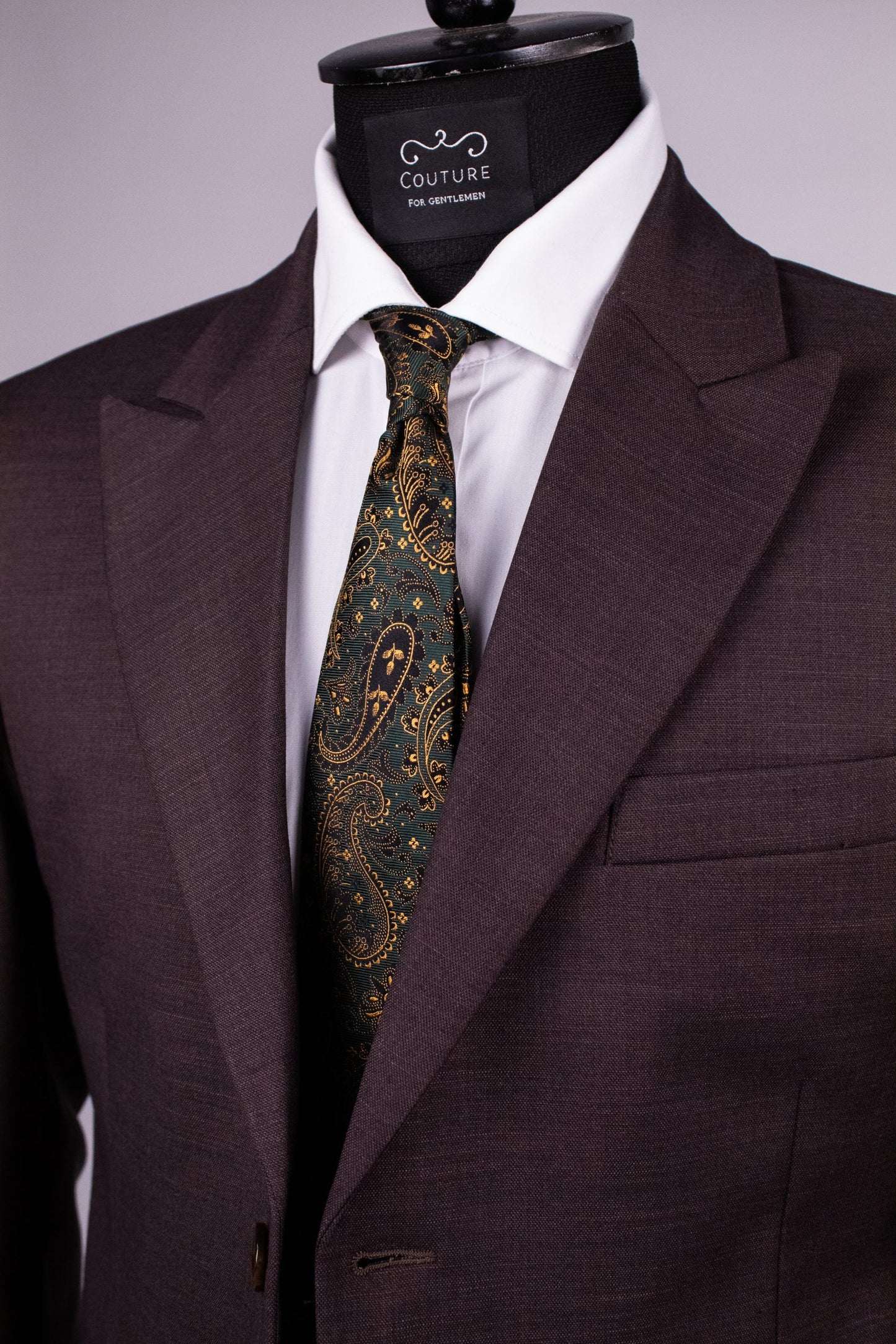 Chocolate brown Neapolitan suit for men CFG17