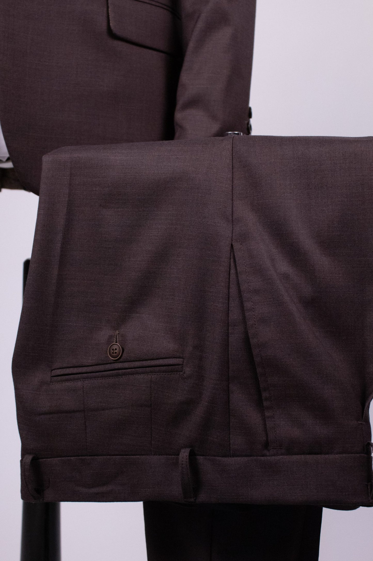 Chocolate brown Neapolitan suit for men CFG17
