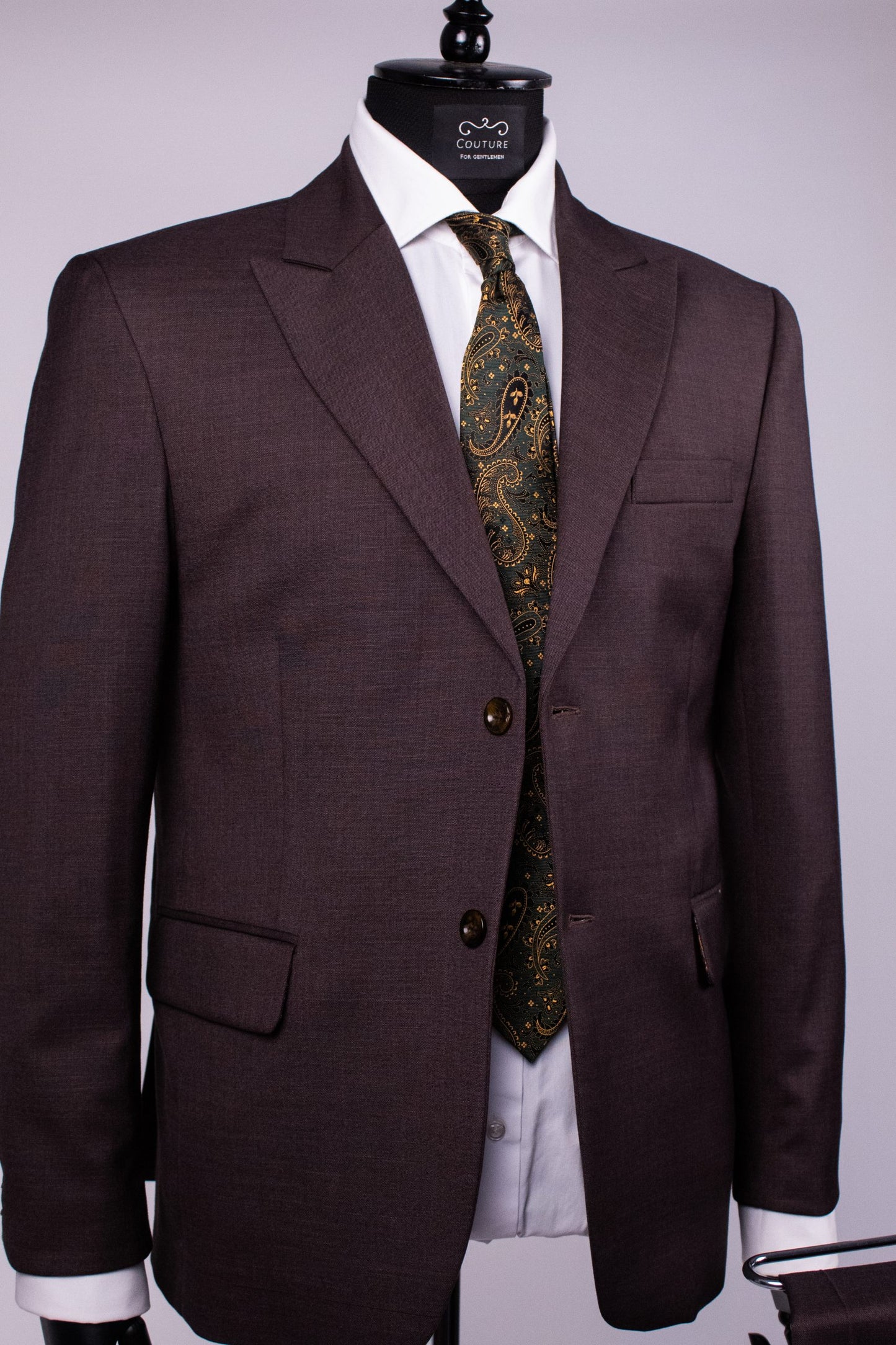Chocolate brown Neapolitan suit for men CFG17