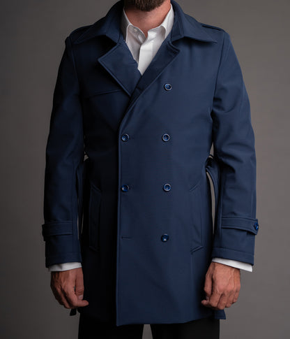 Men's waterproof navy trench coat TRC263