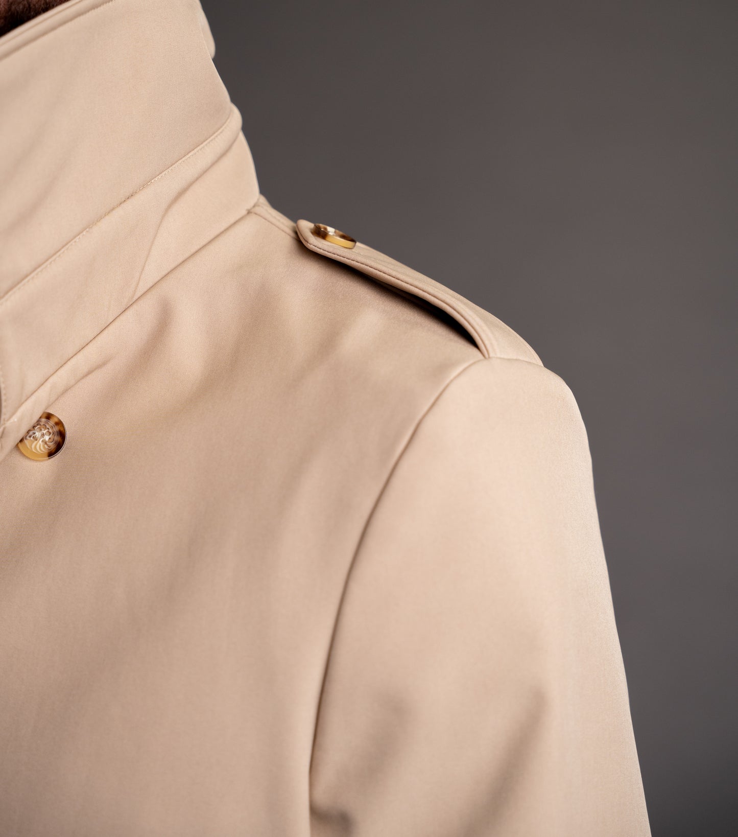 Men's waterproof beige trench coat TRC261