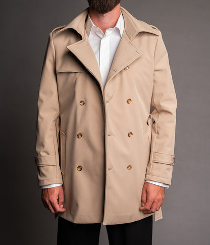 Men's waterproof beige trench coat TRC261