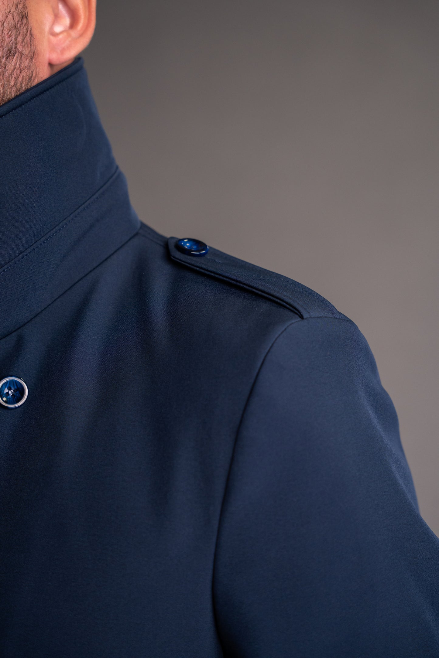 Men's waterproof navy trench coat TRC263