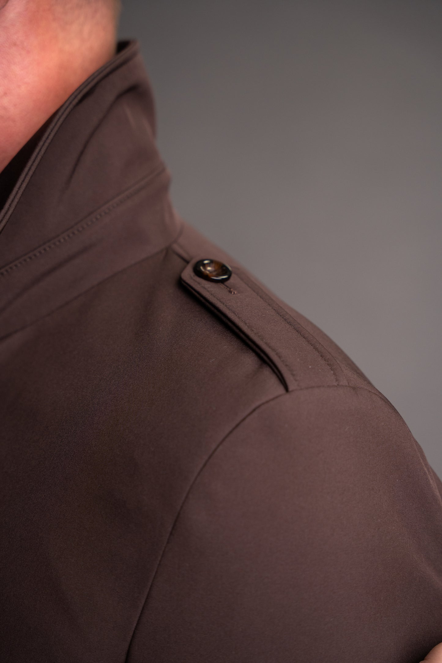 Men's waterproof chocolate brown trench coat TRC264