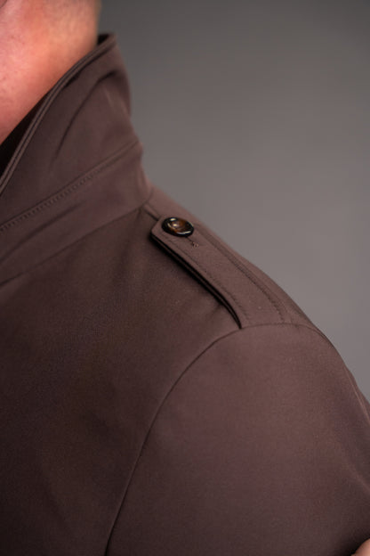 Men's waterproof chocolate brown trench coat TRC264