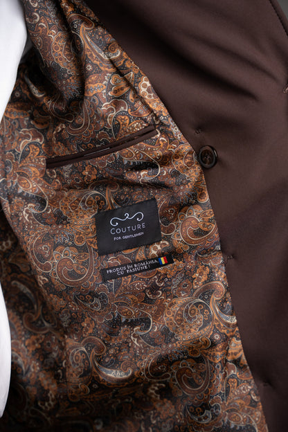 Men's waterproof chocolate brown trench coat TRC264