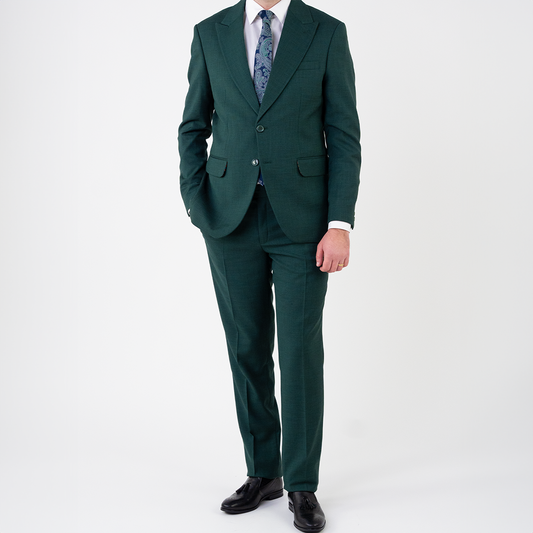 costum barbati verde inchis