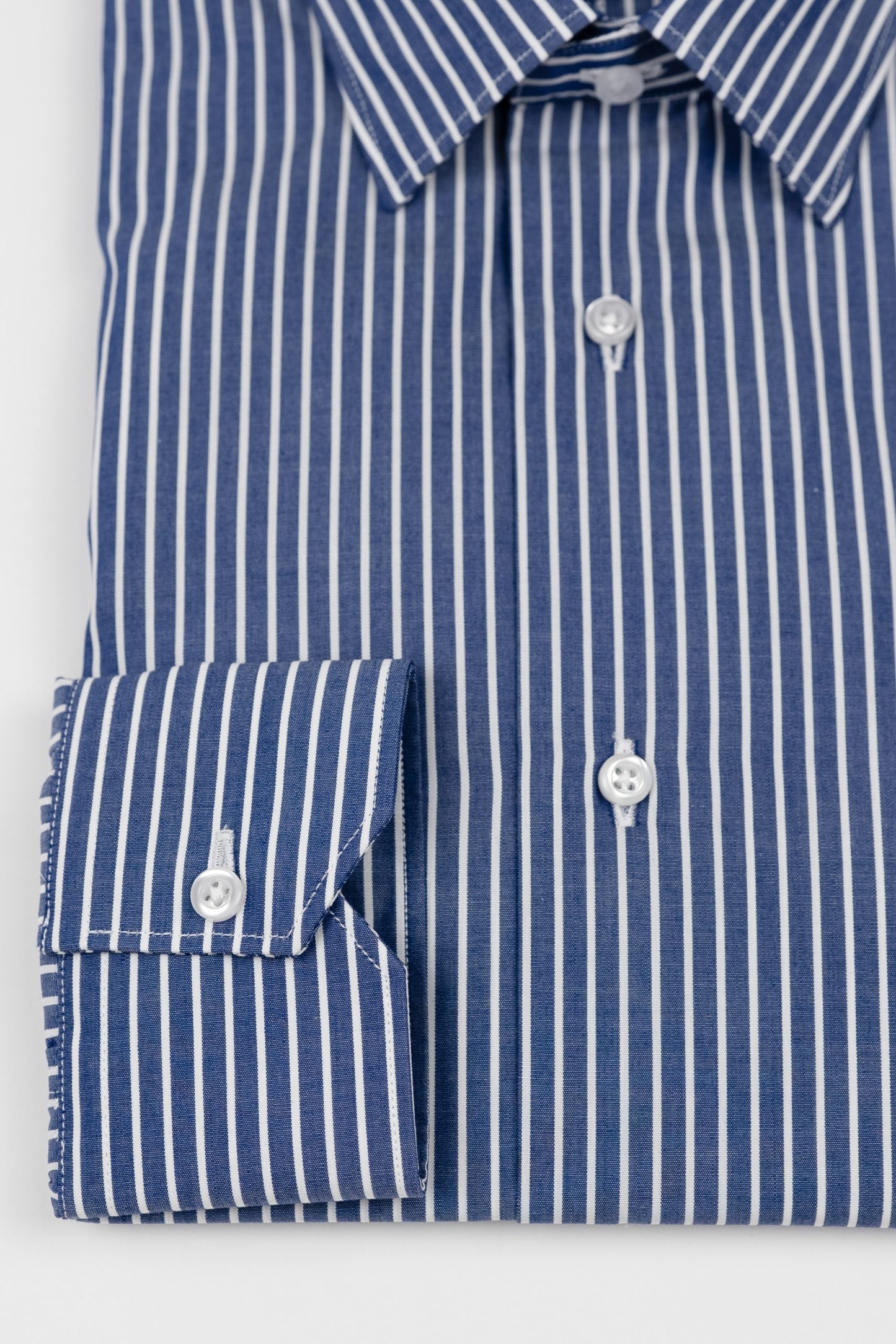 (product) Camasa barbati bumbac in dungi bleumarin slim fit Cms05blm
