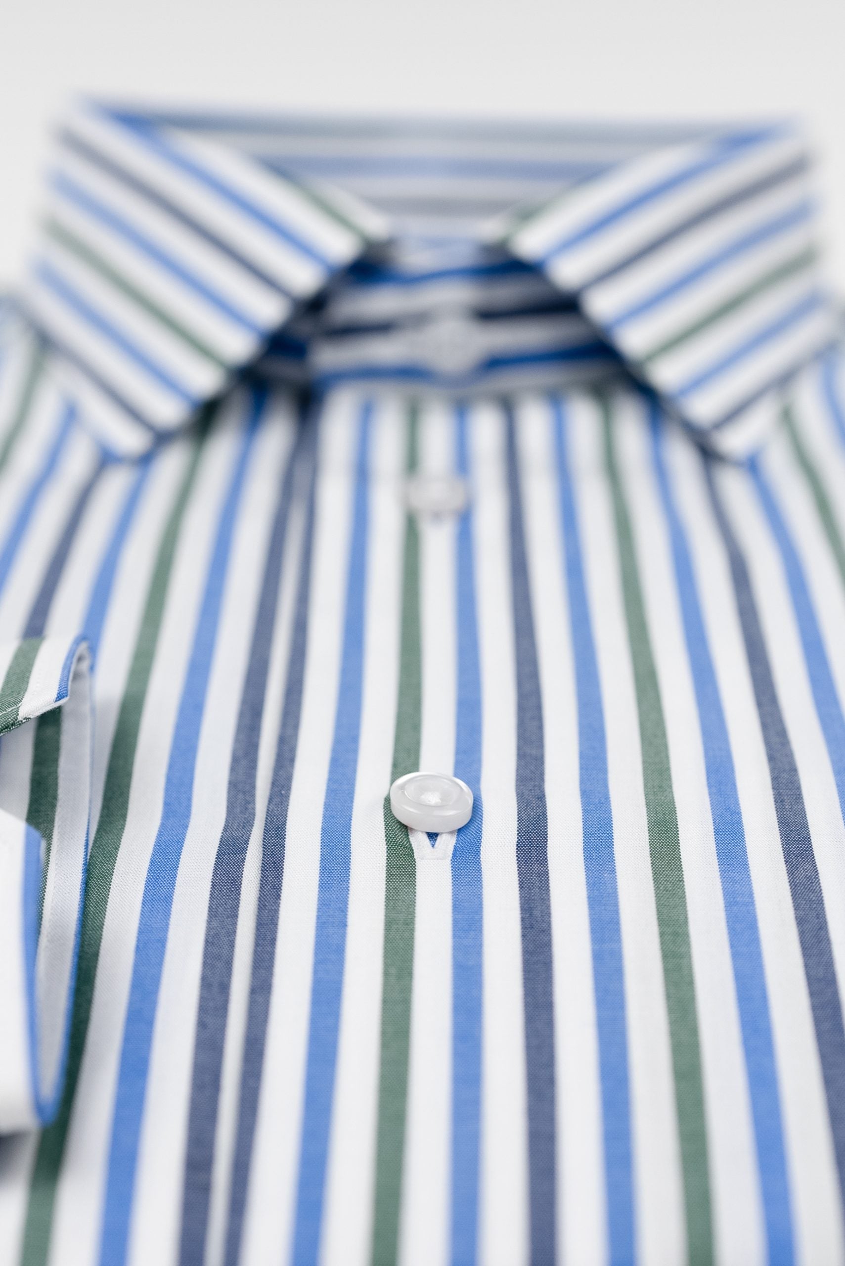 (product) Camasa barbati bumbac in dungi bleu-verde slim fit Cms05blv