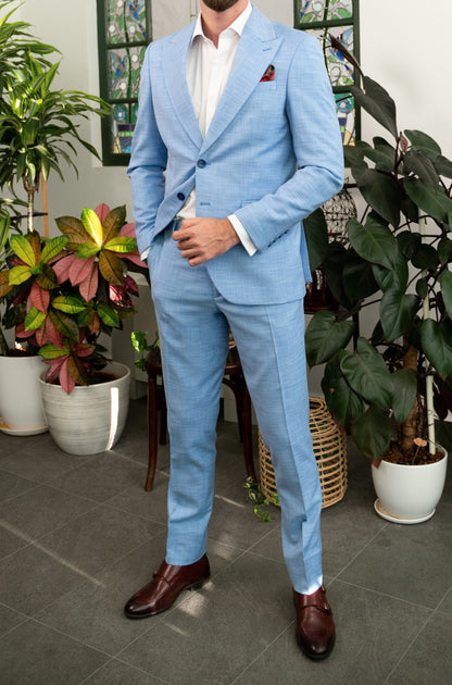 (product) Costum Barbati Albastru Baby Blue Tailored Fit Cfg308