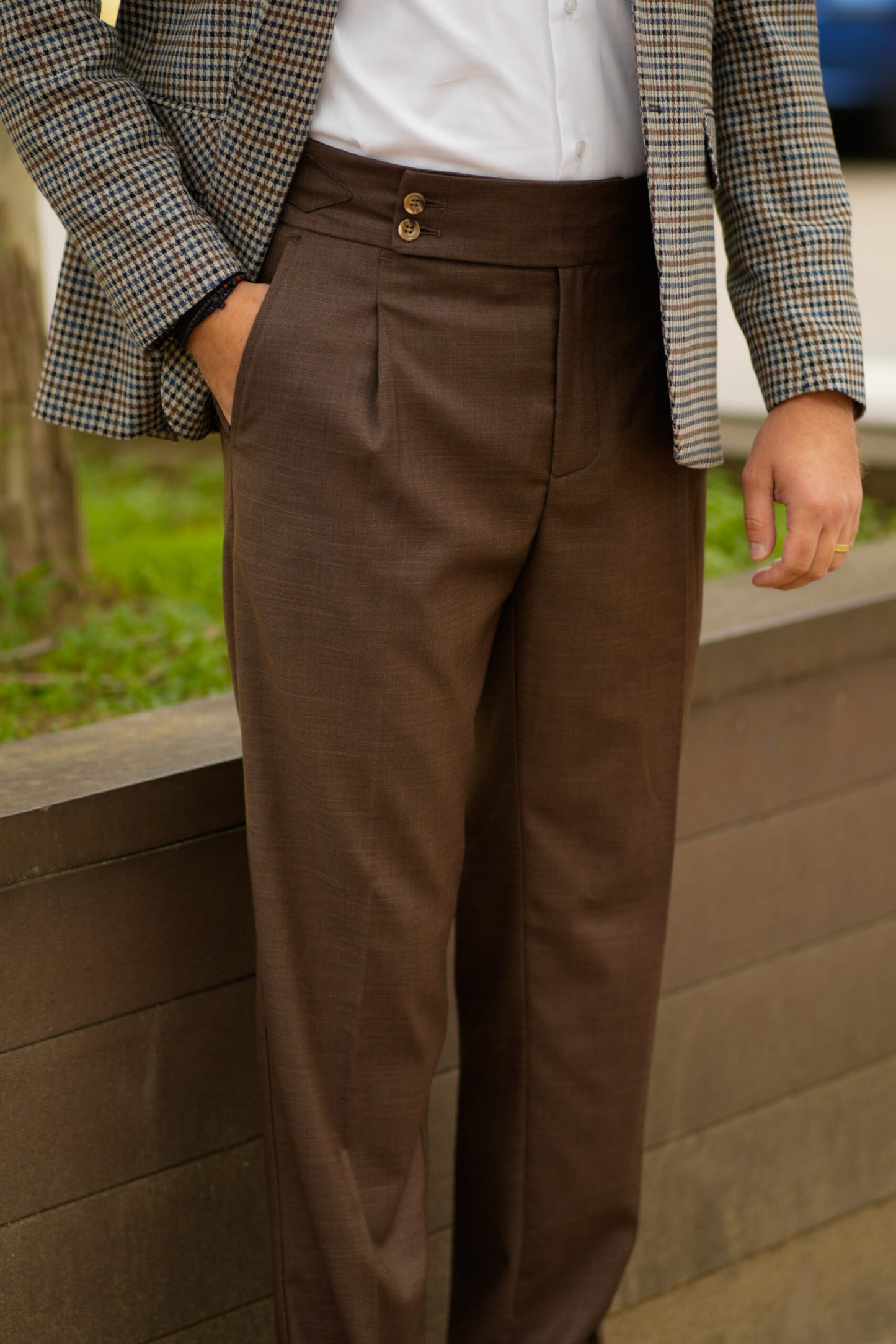 Italian Brown Gurkha Pants CFGK013