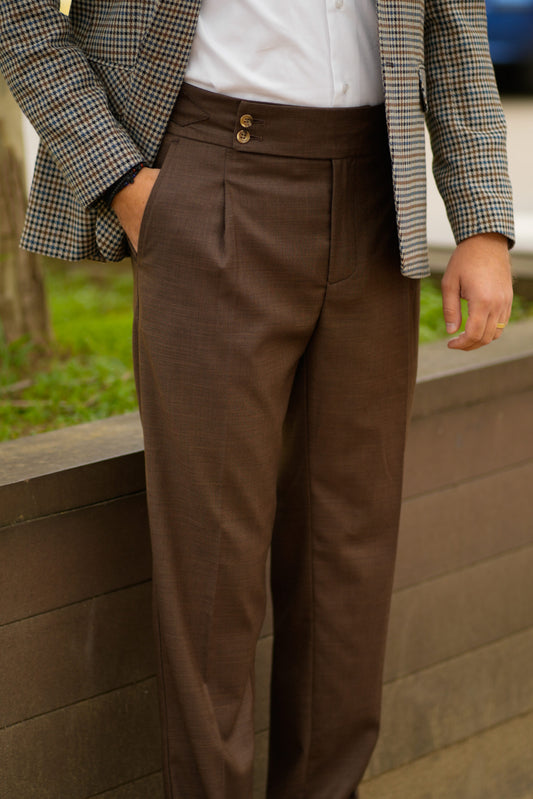 Italian Brown Gurkha Pants CFGK013
