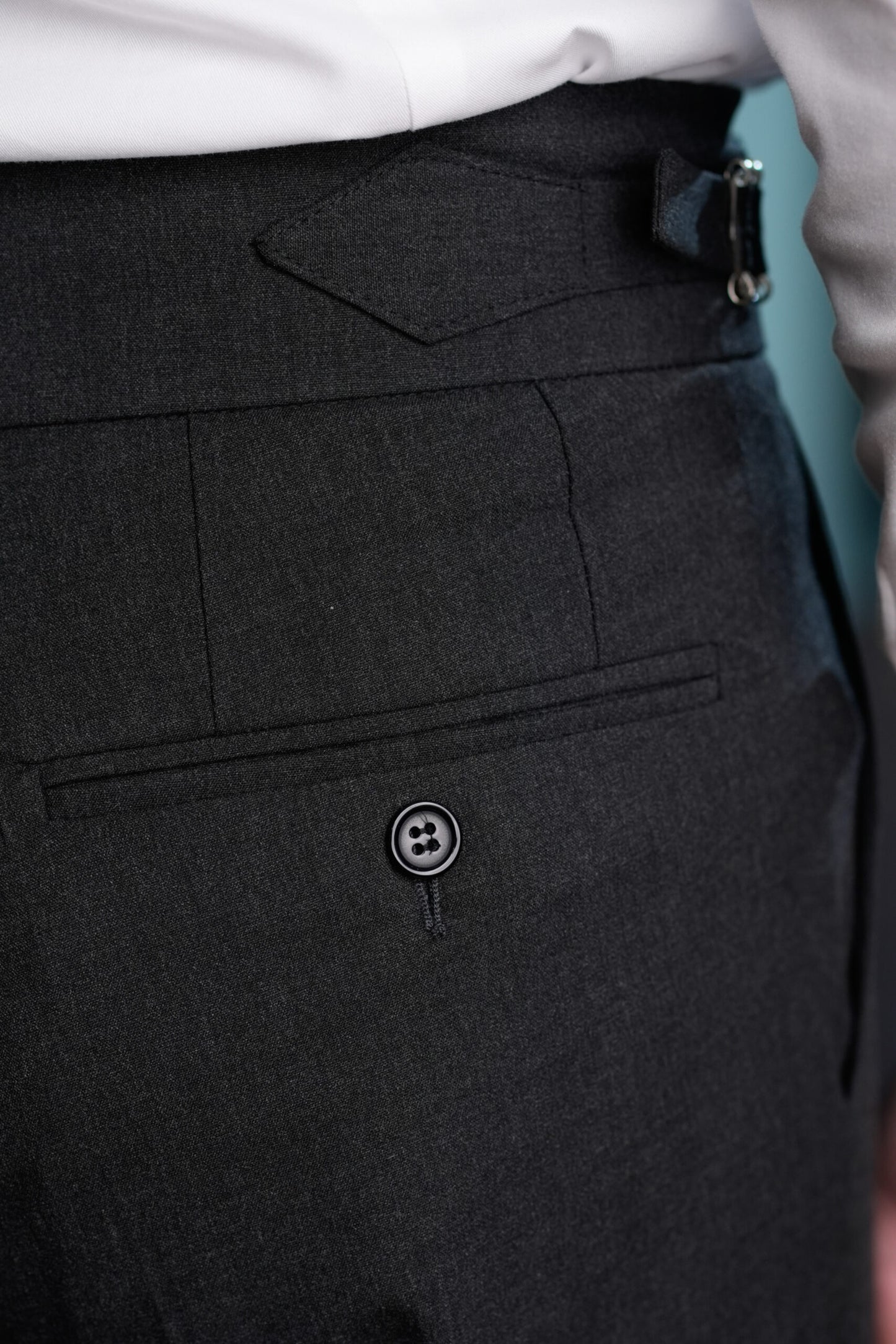 Anthracite Gray Gurkha Italian Style Pants CFGK012