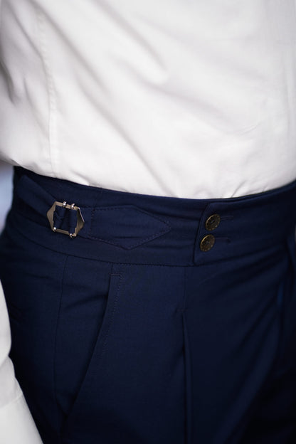 Navy blue Italian style Gurkha trousers CFGK016