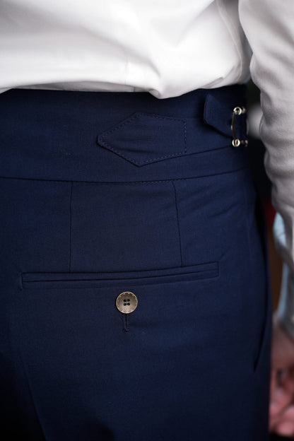 Navy blue Italian style Gurkha trousers CFGK016