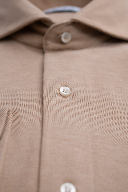 Men's beige shirt Sthenford Cms02bjs