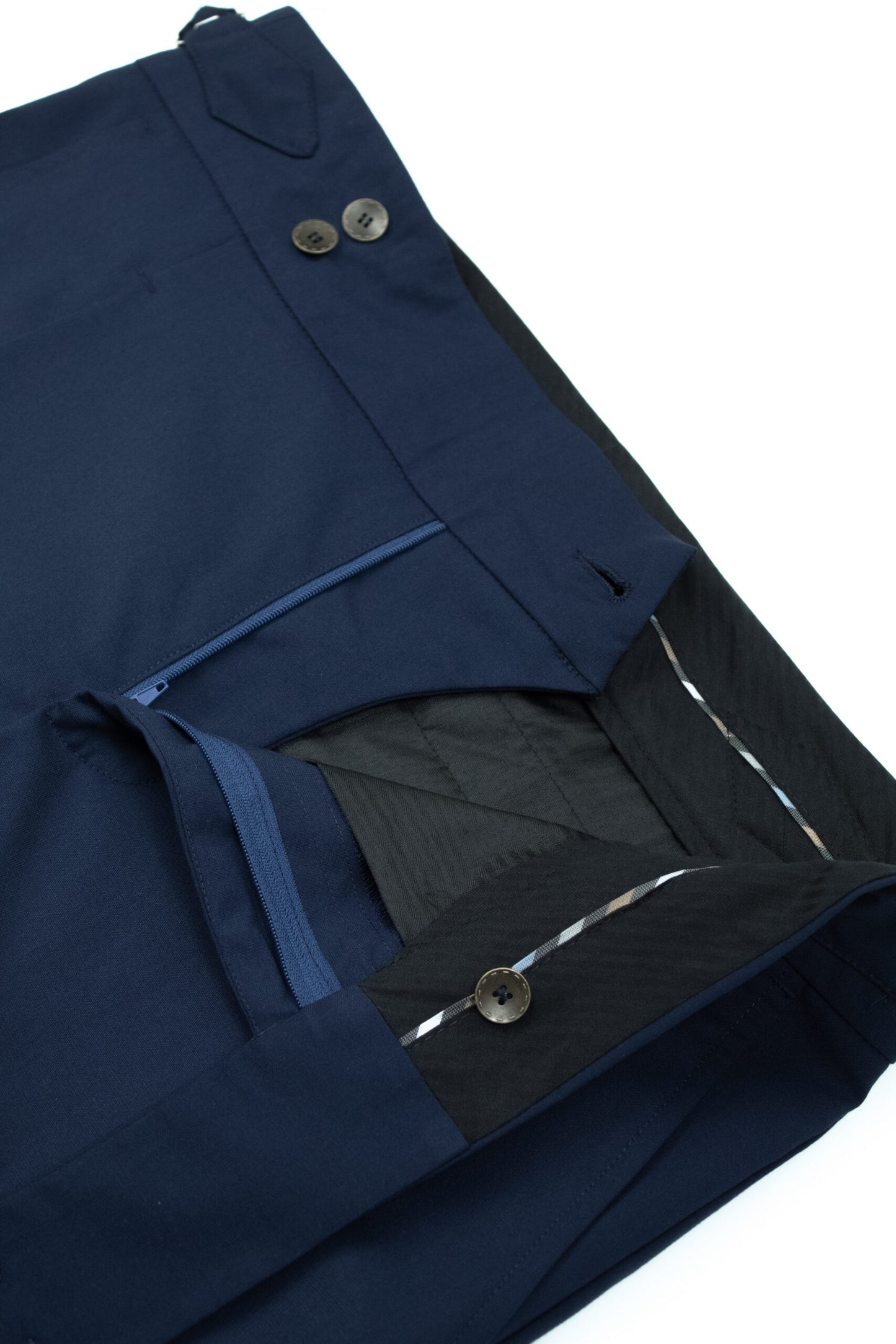 Navy blue Italian style Gurkha trousers CFGK016