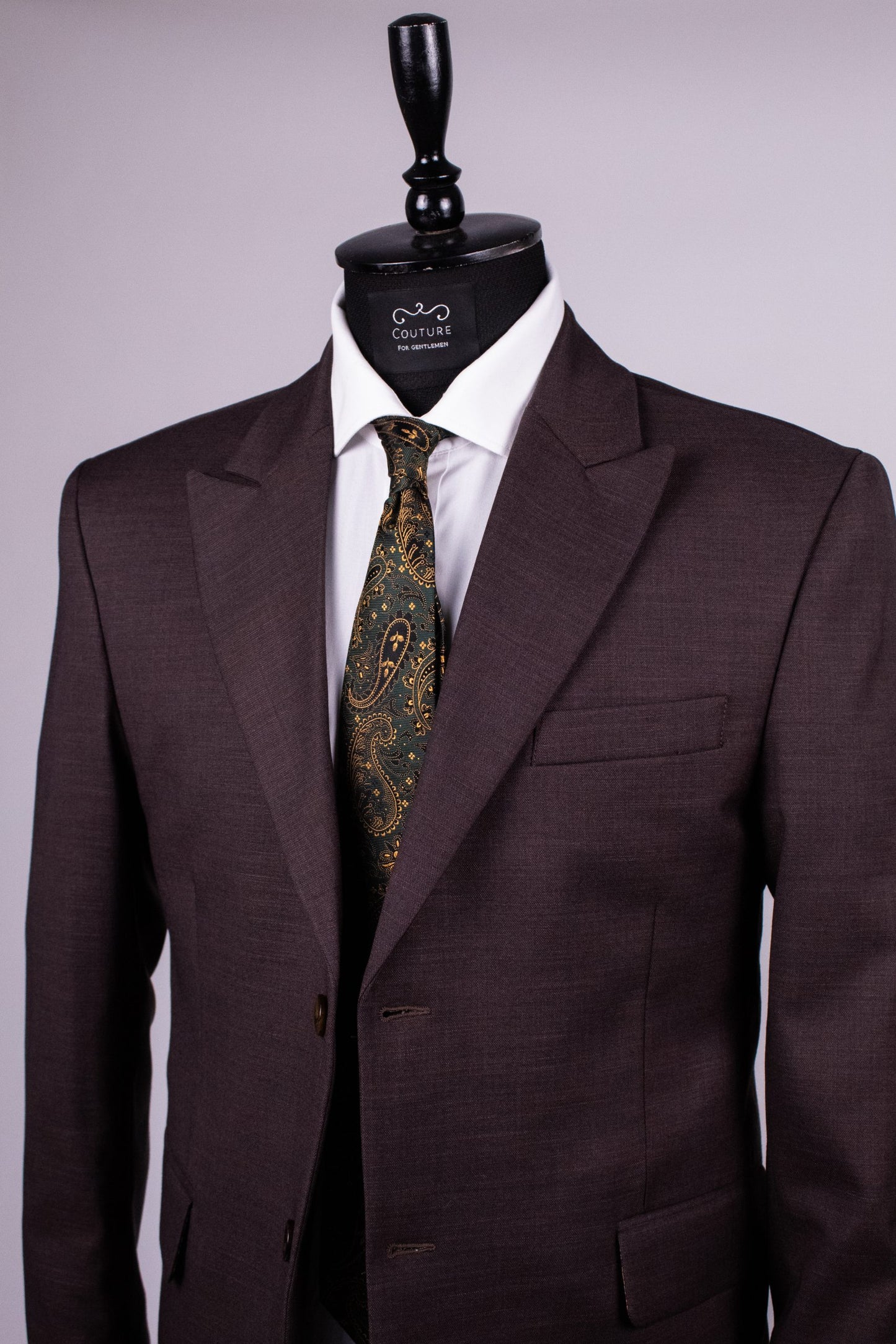 Chocolate brown Neapolitan suit for men CFG17