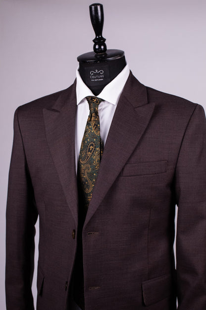 Chocolate brown Neapolitan suit for men CFG17