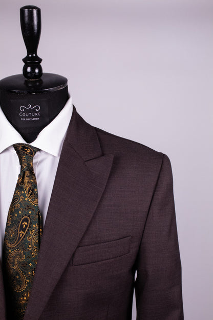 Chocolate brown Neapolitan suit for men CFG17