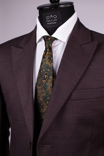 Chocolate brown Neapolitan suit for men CFG17